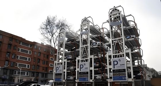 6-слойная система вращающейся парковки автомобилей